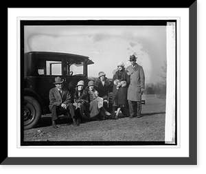Historic Framed Print, Foxhunt at Joseph Leiter estate, [1/2/26],  17-7/8" x 21-7/8"
