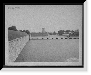 Historic Framed Print, The Moat, Fort Monroe, Va.,  17-7/8" x 21-7/8"