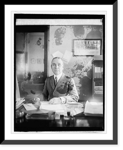 Historic Framed Print, Col. H.B. Crosby, Chief of Infantry, 2/17/26,  17-7/8" x 21-7/8"