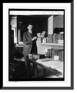 Historic Framed Print, Dr. Paul Bartsch with undersea camera, [2/13/26],  17-7/8" x 21-7/8"