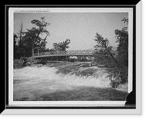 Historic Framed Print, [Three] Sister Island Bridge, Niagara Falls, N.Y.,  17-7/8" x 21-7/8"