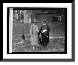 Historic Framed Print, Mrs. O.H.P. Belmont & Miss Jessie Dell, 5/7/26,  17-7/8" x 21-7/8"