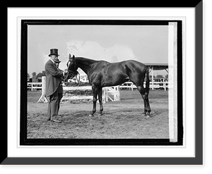 Historic Framed Print, Col. Robt. M. Thompson with Wm. J. Donovan's horse, 5/13/26,  17-7/8" x 21-7/8"