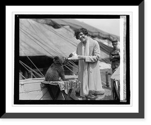 Mme. Cato Pallenberg & bear, 5/10/26, Vintage Print