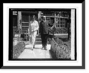 Historic Framed Print, Count & Countess Emilio Pagliano of Italy, 5/25/26,  17-7/8" x 21-7/8"