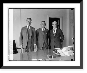 Historic Framed Print, Ed. P. Warner, T.D. Robinson & Adm. Wm. A. Moffett, 7/12/26,  17-7/8" x 21-7/8"