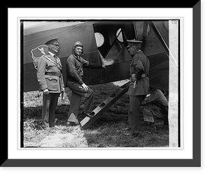 Historic Framed Print, Asst. Sec. of War, F.T. Davison at Bolling Field, 7/16/26 - 2,  17-7/8" x 21-7/8"