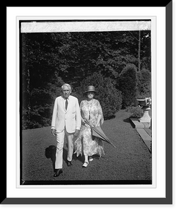 Historic Framed Print, Mr. & Mrs. Frank B. Kellogg, [8/6/26],  17-7/8" x 21-7/8"