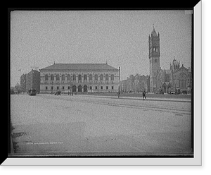 Historic Framed Print, Copley Square, Boston, Mass. - 9,  17-7/8" x 21-7/8"