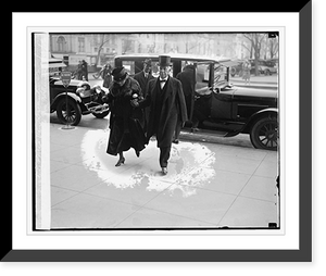 Historic Framed Print, Justice & Mrs. Van Devanter at funeral of Justice Jos. McKenna, 11/22/26,  17-7/8" x 21-7/8"