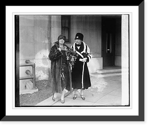 Historic Framed Print, Rosa Pouselle & Mrs. Laurence Townsend, 1/19/27,  17-7/8" x 21-7/8"