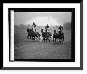 Historic Framed Print, Fort Myer horse stunts,  17-7/8" x 21-7/8"