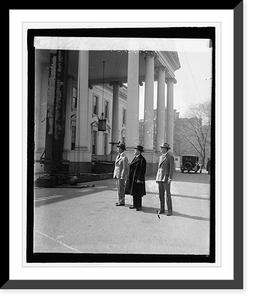 Historic Framed Print, Col. Stallings, Coolidge, Cheney, 3/10/27,  17-7/8" x 21-7/8"