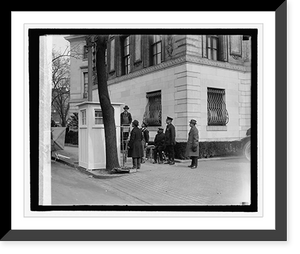 Historic Framed Print, Guard houses at Patterson house, 3/1/27,  17-7/8" x 21-7/8"