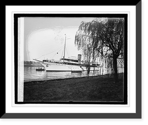 Historic Framed Print, Cyrus H.K. Curtis yacht, 4/19/27,  17-7/8" x 21-7/8"