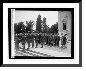 Lindbergh at Tomb of Unknown, 6/12/27, Historic Print