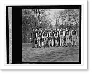 Antique Sporting Print - Boxing team, G.U., 28 - Vintage Wall Art Gift