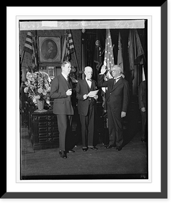 Historic Framed Print, Secty. Good swearing in, 3/6/29,  17-7/8" x 21-7/8"