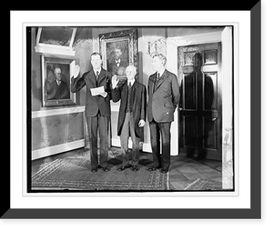 Historic Framed Print, Chas. F. Adams taking oath, 3/5/29,  17-7/8" x 21-7/8"