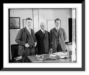 Historic Framed Print, David S. Ingalls, Adml. Moffett, Edw. P. Warner, 3/15/29,  17-7/8" x 21-7/8" Historic Framed Print, David S. Ingalls, Adml. Moffett, Edw. P. Warner, 3/15/29,  17-7/8" x 21-7/8"