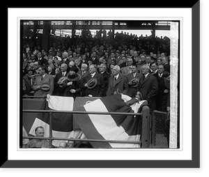 Historic Framed Print, Hoover, Opening game, 1929, 4/17/29 - 4,  17-7/8" x 21-7/8"