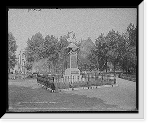 Historic Framed Print, Washington Park and the music hall, Cincinnati, O[hio],  17-7/8" x 21-7/8"