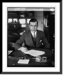 Historic Framed Print, Chas. Evans Hughes, Jr., 6/1/29,  17-7/8" x 21-7/8"