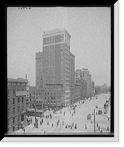 Historic Framed Print, N.E. [i.e. Northeast] corner, High and Broad Sts., Columbus, O[hio],  17-7/8" x 21-7/8"