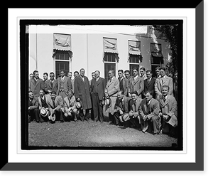 Hoover with Univ. of Pittsburgh football team, 10/3/29, Historic Reproduction