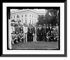 Hoover & Delta Sigma Nu, 8/8/29, Antique Print