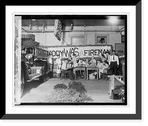 Historic Framed Print, Fire Dept. truck decorating,  17-7/8" x 21-7/8"