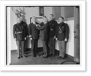 Historic Military - Adams & Marine ofc, 1929 - Vintage Home Decor Print