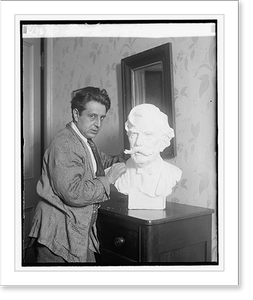 Vintage Portrait - Edgardo Simone & Bust of Justice Holmes