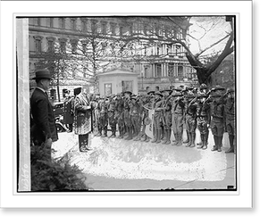 Black & White Photo - Hoover & Boy Scouts - Vintage Wall Art Gift