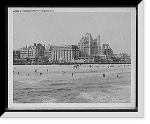 Historic Framed Print, A Group of big hotels, Atlantic City, N.J.,  17-7/8" x 21-7/8"