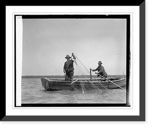 Historic Framed Print, Shad fishing on the Potomac - 3,  17-7/8" x 21-7/8"