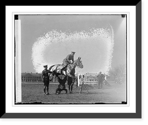 Historic Framed Print, [Unidentified man jumping with horse] - 2,  17-7/8" x 21-7/8"