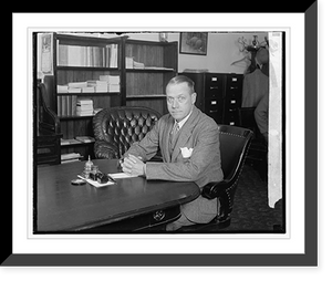 Historic Framed Print, [Unidentified man seated at desk] - 4,  17-7/8" x 21-7/8"