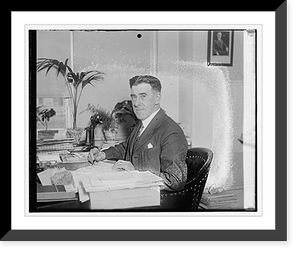 Historic Framed Print, [Unidentified man seated at desk] - 7,  17-7/8" x 21-7/8"