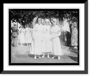 Historic Framed Print, Red Cross parade, 1918,  17-7/8" x 21-7/8"