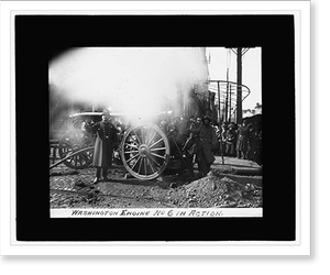 Black & White Photo - Baltimore - fire, Washington Engine No, 1904