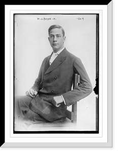 W.J. Bryan, Jr., seated, Vintage Poster
