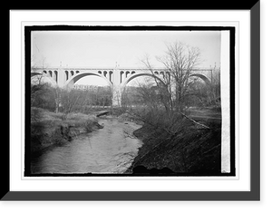 Historic Framed Print, Conn. Ave Bridge,  17-7/8" x 21-7/8"