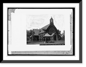 Historic Framed Print, Dahlgren Chapel, Georgetown Univ., Wash, D.C., G.U, #217,  17-7/8" x 21-7/8"