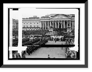 Historic Framed Print, Inauguration, 1913; Wilson taking oath,  17-7/8" x 21-7/8"