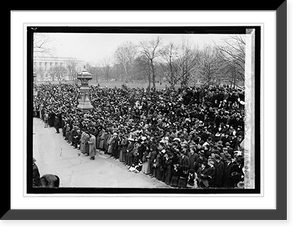 Historic Framed Print, Inauguration, 1913; crowds at [...],  17-7/8" x 21-7/8"