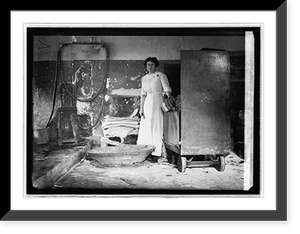 Miss Louise Lester in chg. metalation of old Money Treasury Dept, Historic Reproduction