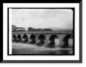 Historic Framed Print, Bridge construction, Tegucigalpa & Comayaguela, Honduras,  17-7/8" x 21-7/8"