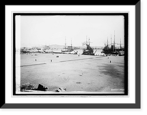 Historic Framed Print, Port at Montevideo,  17-7/8" x 21-7/8"