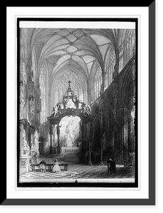 Chapel of St. Gudule, Brussels, Belgium Classic, Antique Poster